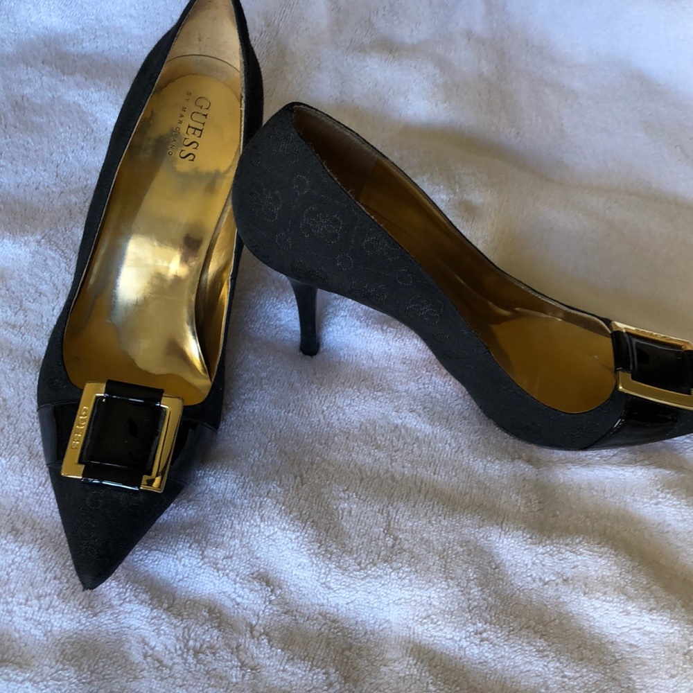 Guess black heels size 9